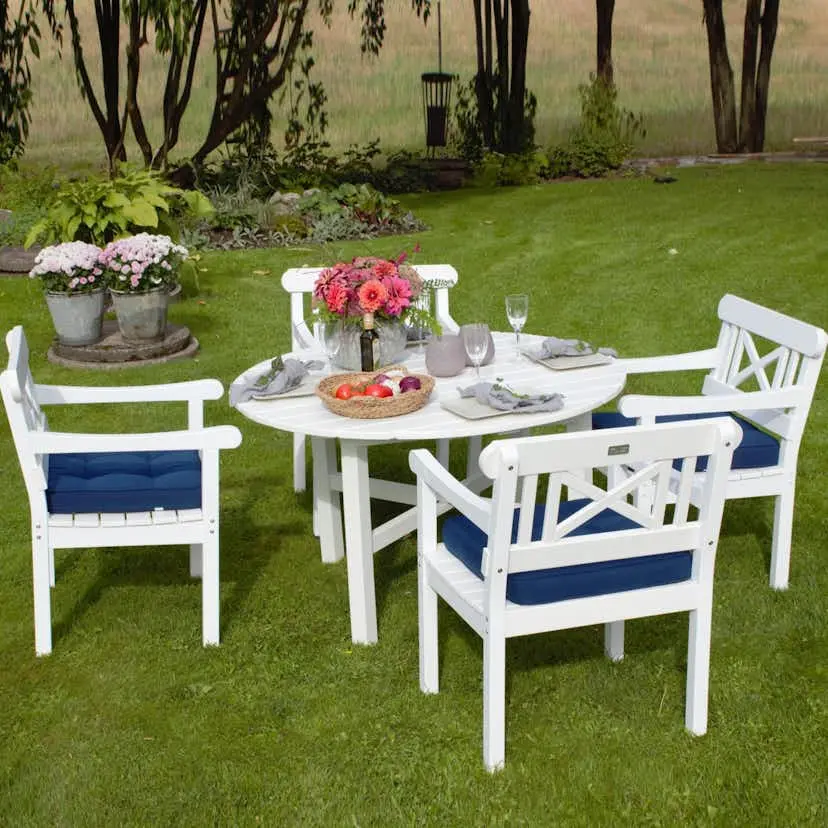 Spisegruppe Eden Wood Holmsund Rundt Bord + 4 Stoler