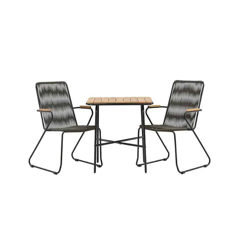 Cafégruppe Venture Home Holmbeck Bord med 2 Bois Stoler