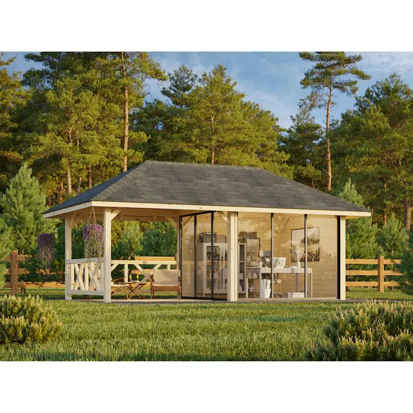 Hagestue Palmako Bianca 16,6 m2 Sett 203 Slide