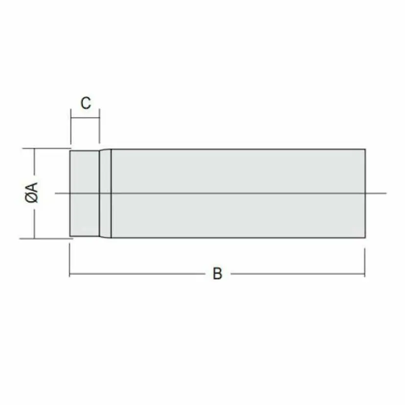 Røykrør Kaminexperten 1000 mm Sort 120