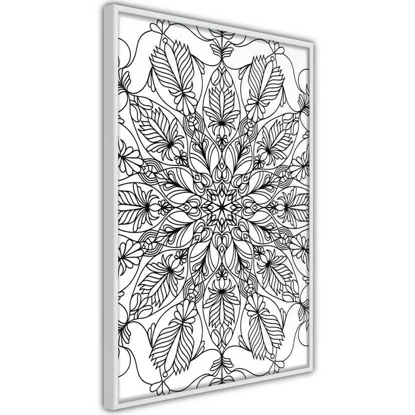 Poster Artgeist Affisch Black Mandala