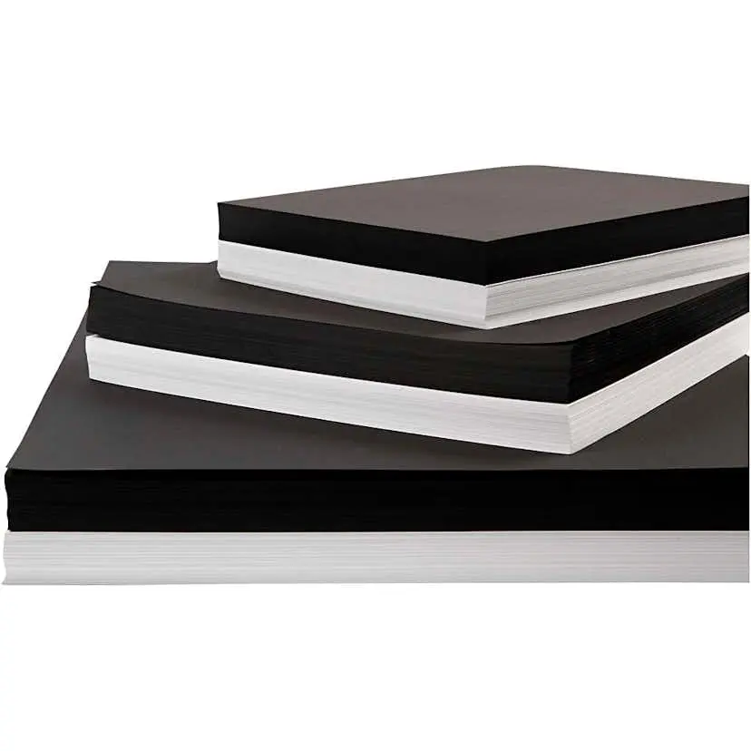 Kartong Creativ Company Hvit/Svart A2 A3 A4 600 Ass Ark/1 Pk