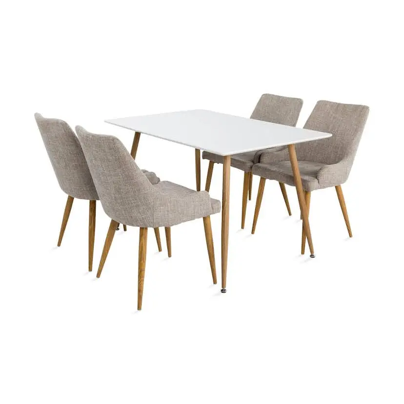 Matgrupp Basic Home Pontus Rektangulärt Matbord 120 cm med 4 Pelle Matstol