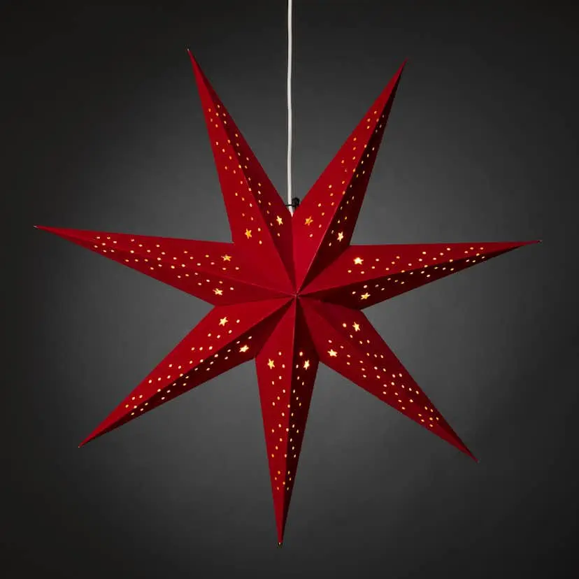 Adventsstjärna Gnosjö Konstsmide 5951 Sammet 78 cm