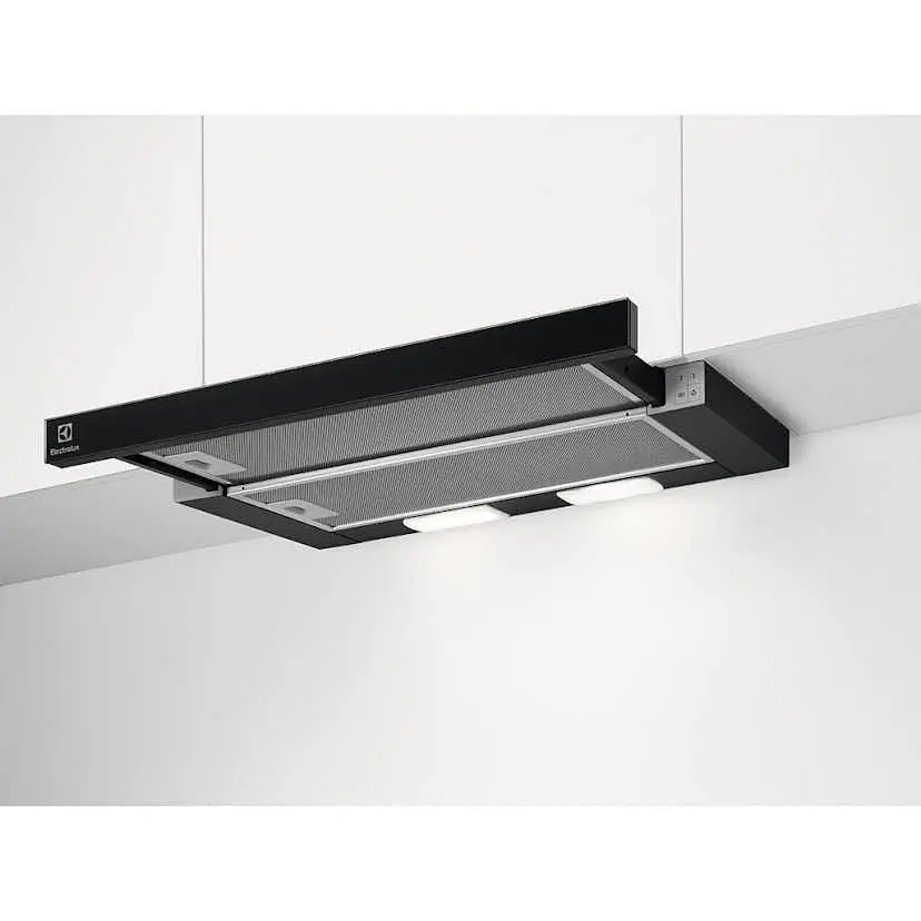 Fritthengende Kjøkkenvifte Electrolux LFP326FB Sort 60 cm med LED-belysning