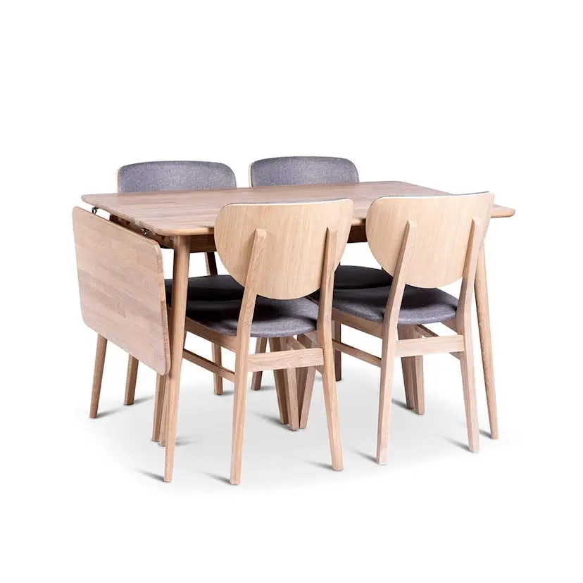 Spisegruppe Stenexpo Odense Klaffebord med 4 Fårö Stoler