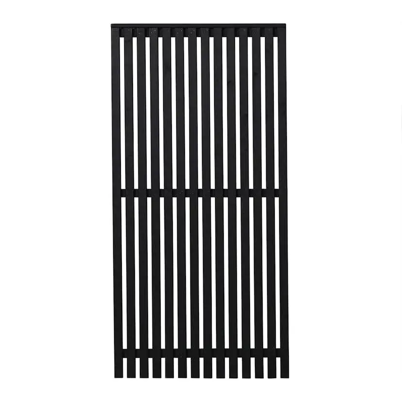 Staket PLUS Sendai Grundmålad Svart 90×180 cm