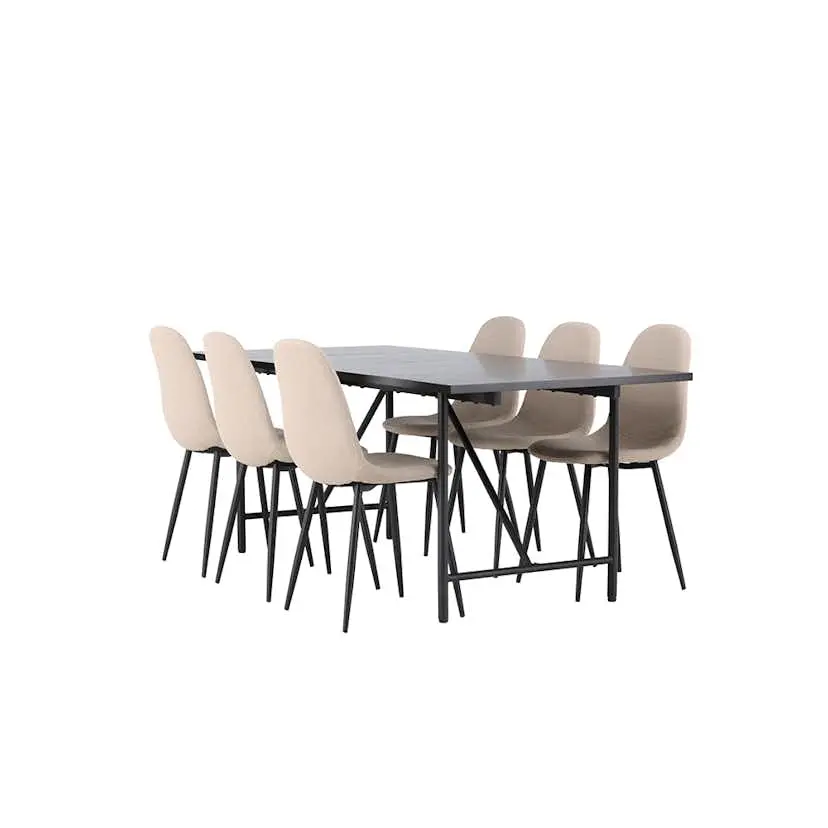 Spisegruppe Venture Home Astrid med 6 Polar Stoler