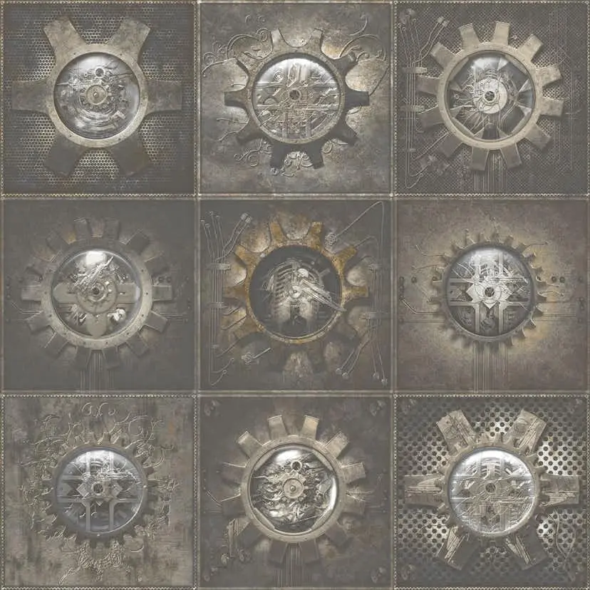 Tapet Galerie Wallcoverings Industrial Tiles G56229