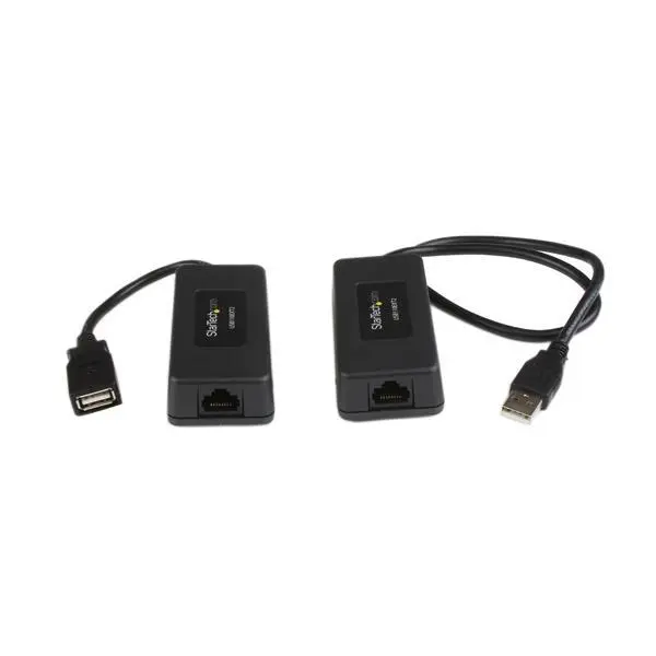 StarTech - 1-Port USB 1.1 Extender - Up to 131 ft (40 m) over Cat5/Cat6 Extension - Up to 12 Mbps USB 1.1 Ethernet Extender (USB110EXT2)
