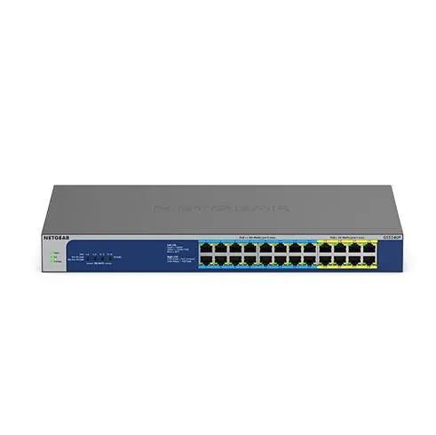 Netgear - GS524UP - switch - 24 porter - ikke-styrt - rackmonterbar