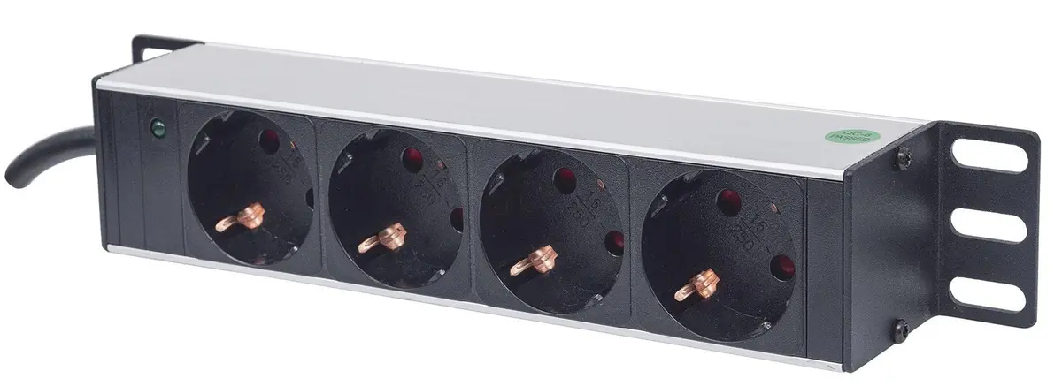 INTELLINET - 10 1U Rackmount 4-Way power strip