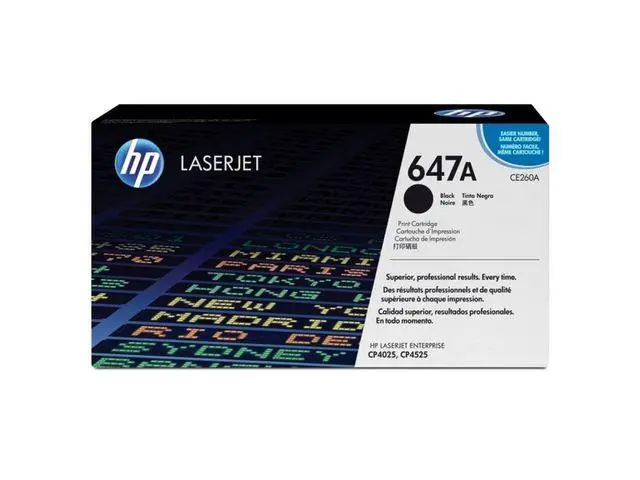 HP - 647A original Color LaserJet Toner cartridge CE260A black standard capacity 8.500 pages 1-pack