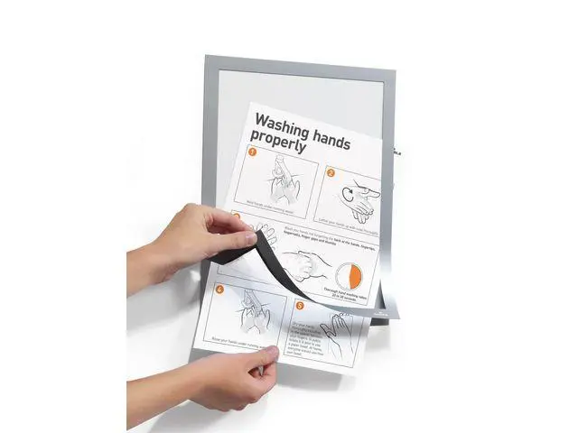 DURABLE - Ramme DURAFRAME A4 magnet selvk sølv (2)
