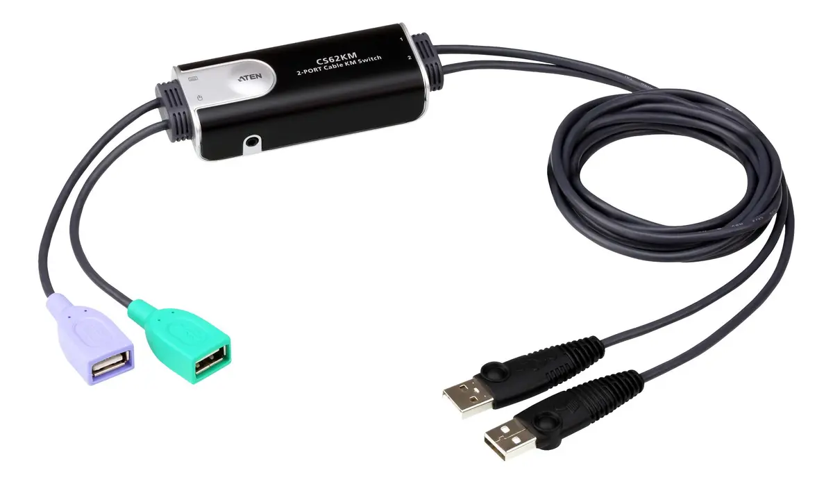 ATEN - 2-Port USB Boundless Cable KM Switch