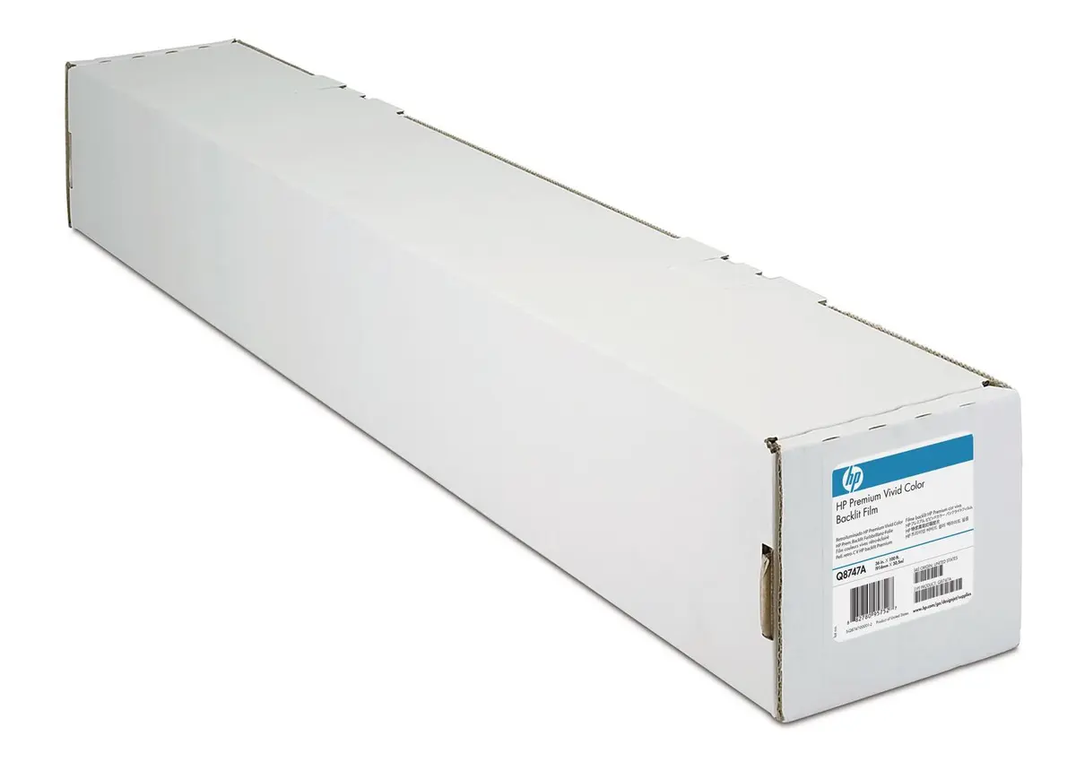 HP - Premium Vivid Color Backlit Film - bakgrunnsbelyst film - 1 rull(er) - Rull (137,2 cm x 30,5 m) - 285 g/m²