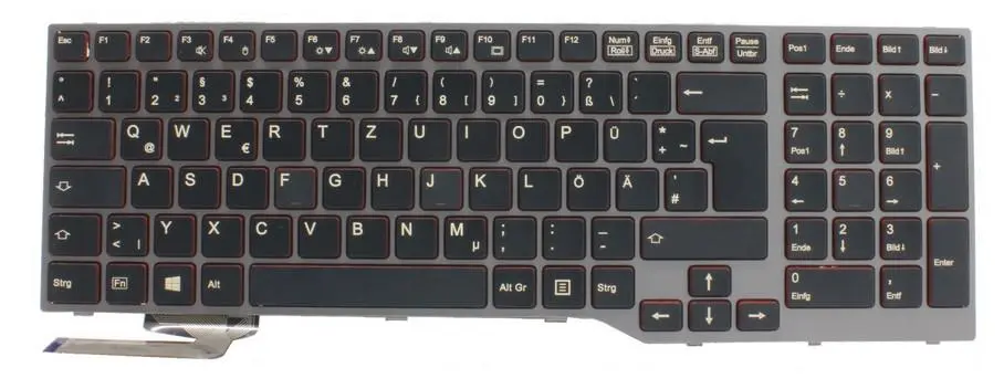 Fujitsu - Keyboard Black/Red (FRENCH)