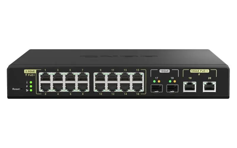 QNAP - QSW-M2116P-2T2S - switch - 20 porter - Styrt - rackmonterbar