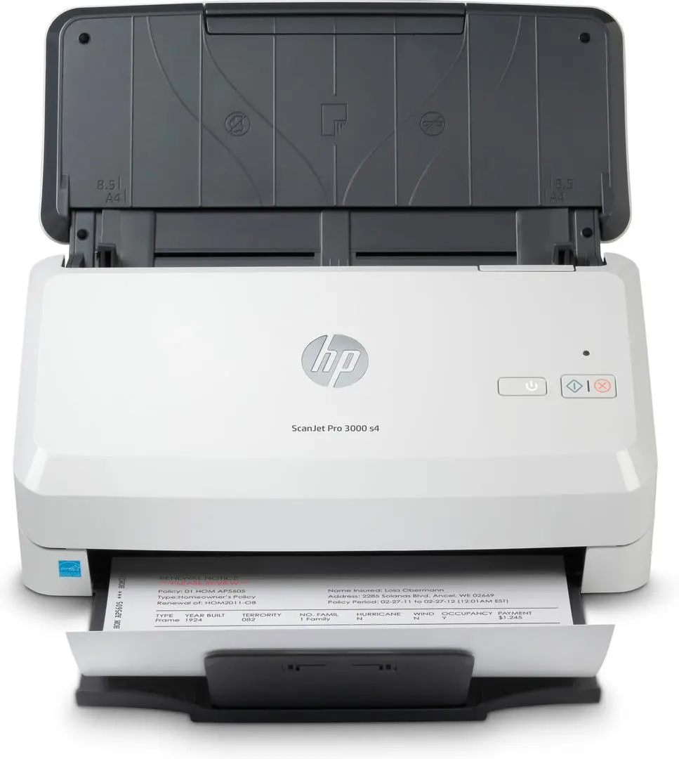 HP - Scanjet Pro 3000 s4 Sheet-feed Document scanner CMOS CIS Duplex 216x3100mm 600dpix600dpi 40ppm mono ADF 50sheets 4000scans