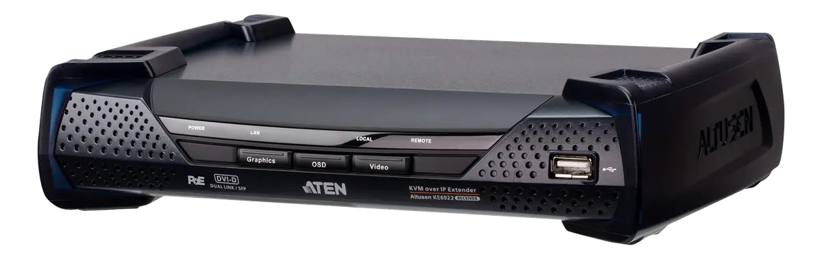 ATEN - Altusen KE6922 Receiver - KVM / lyd / seriell / USB-svitsj