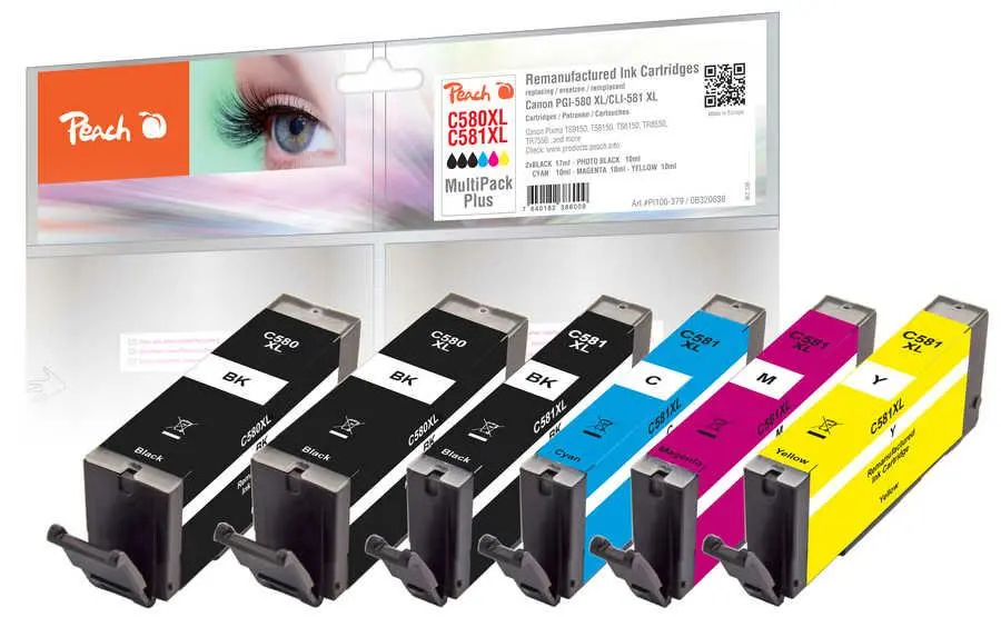 PEACH - Patrone Canon Nr.580XL/581XL,PEA,Multi-Plus,REM,FW kom