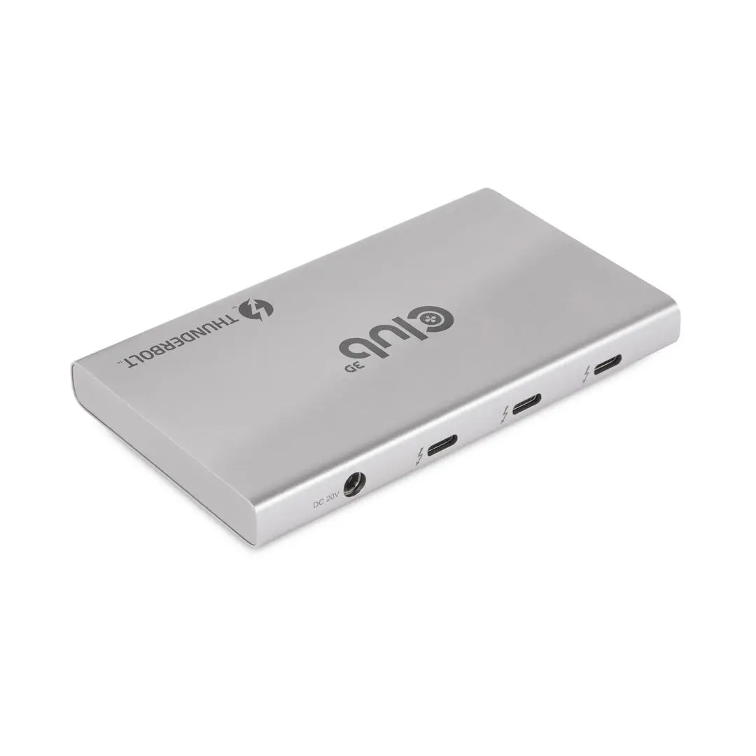 Club 3D - Thunderbolt 4 Portable 5-in-1 Hub with Smart Power - dokkingstasjon - Thunderbolt 4