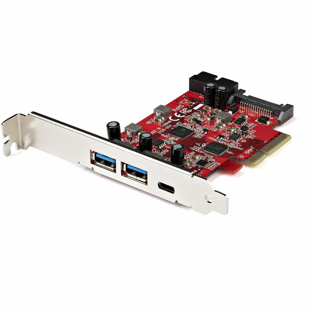 StarTech - 5-Port USB PCIe Card, 10Gbps USB 3.1 Gen 2 PCIe Card w/ 1x USB-C & 2x USB-A, 1x 2 Port IDC (Internal 5Gbps USB Header Expansion), USB C PCIe Card, PCI Express USB Controller