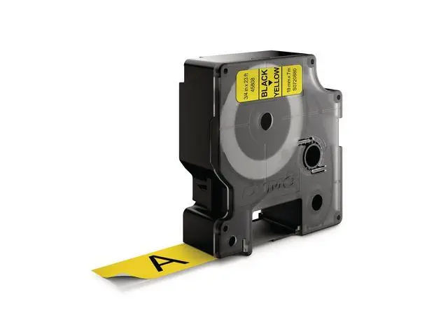 DYMO - Tape DYMO D1 19mm x 7m sort/gul