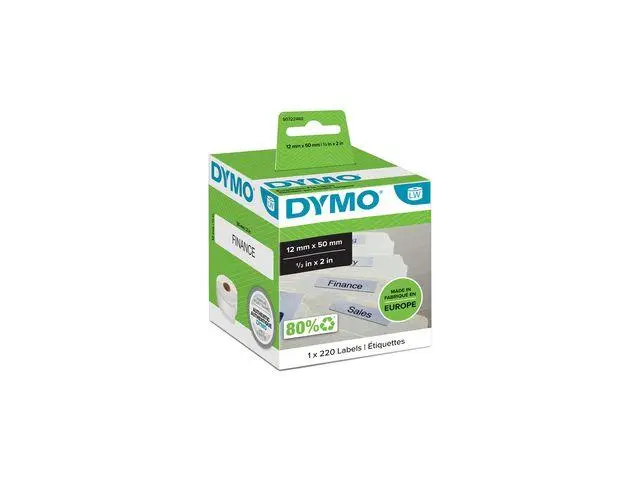 DYMO - Etikett Hengemappe,6pk 12x50mm