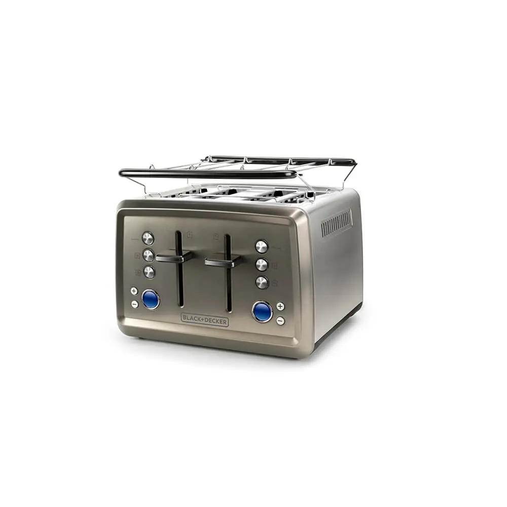 BLACK&DECKER - Brødrister 4-Slice Brushed