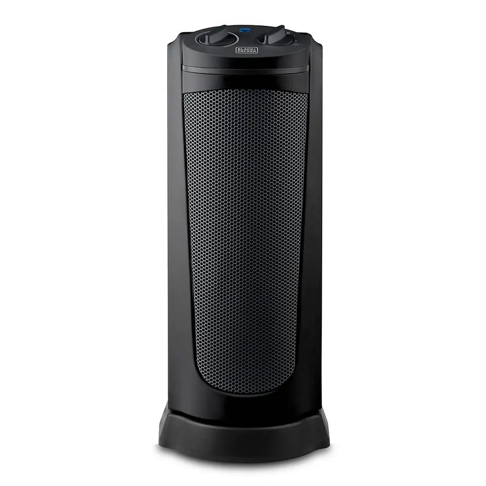 BLACK&DECKER - Ceramic Fan Heater Tower 2000W Svart
