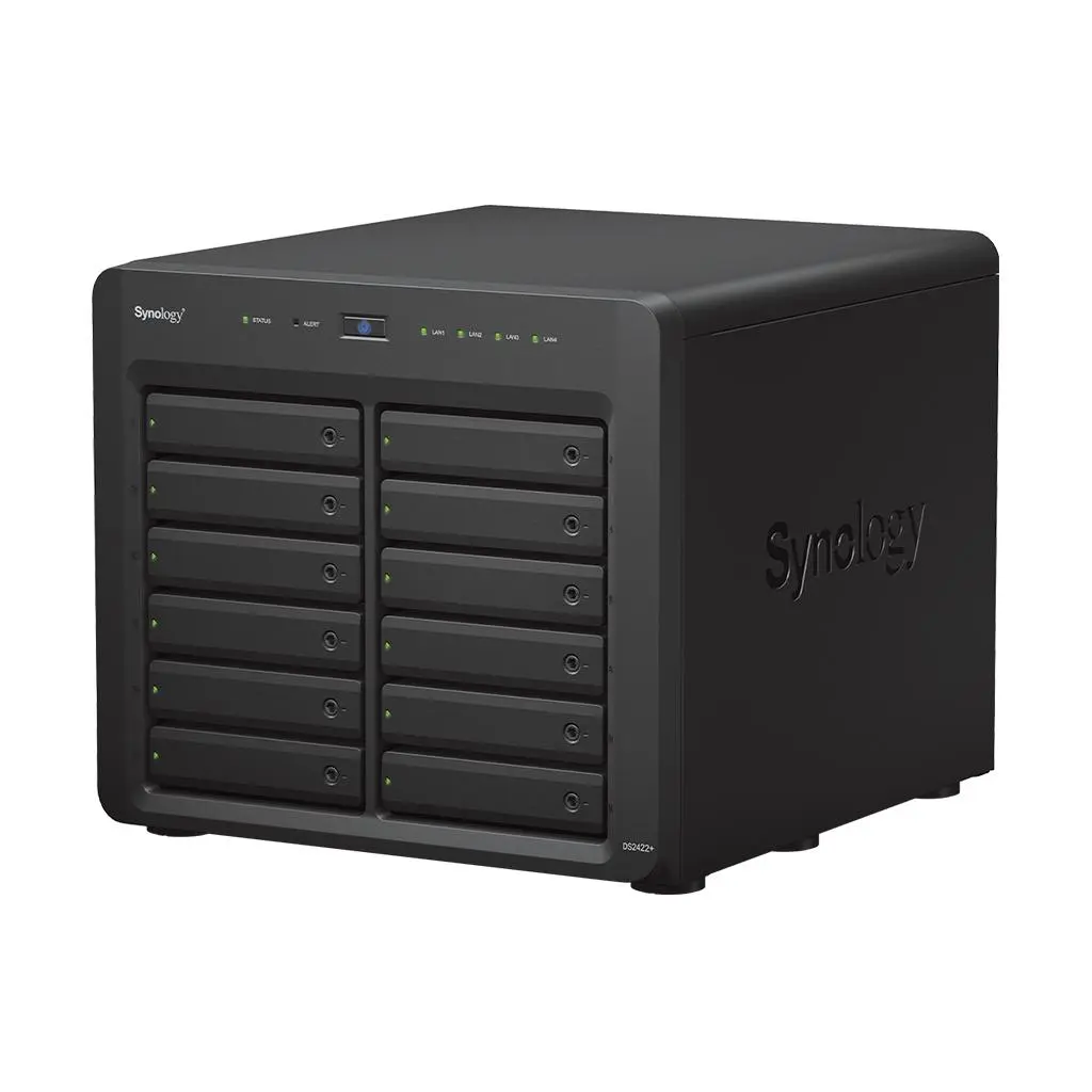 SYNOLOGY - DS2422+ DiskStation AMD Ryzen Embedded V1500B compact 12-Bay desktop NAS QUAD CORE 4GB RAM