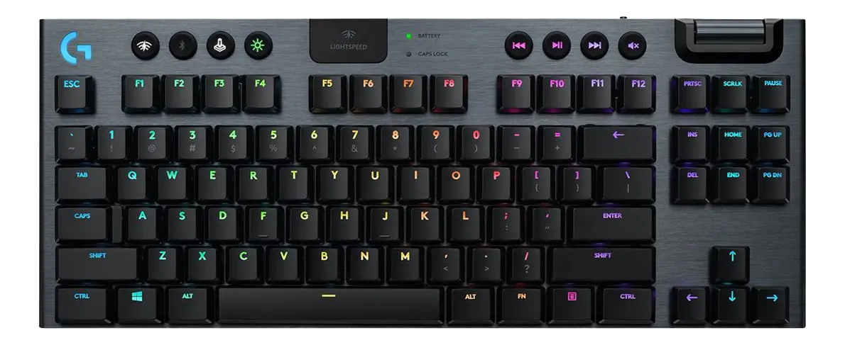 LOGITECH - Trådløst gamingtastatur med Lightspeed og Lightsync RGB .