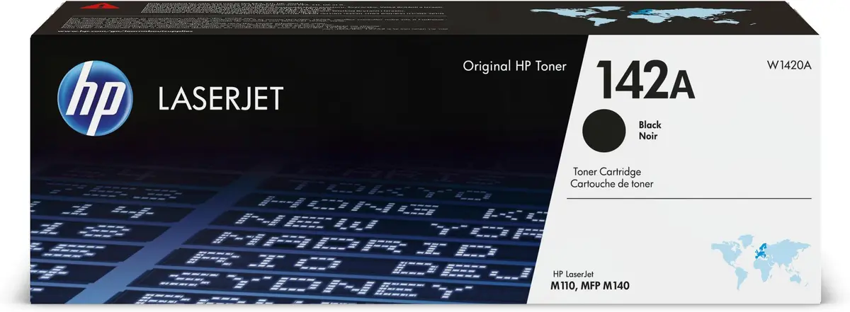 HP - 142A - Black - original - LaserJet - toner cartridge (W1420A) - for LaserJet M110w, M110we, MFP M140w, MFP M140we