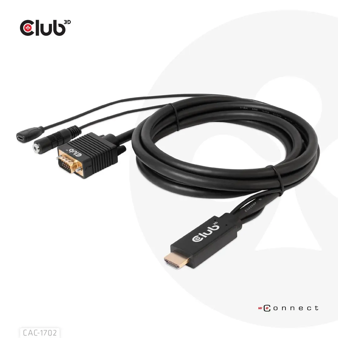 Club 3D - Hdmi To Vga Cable M/M