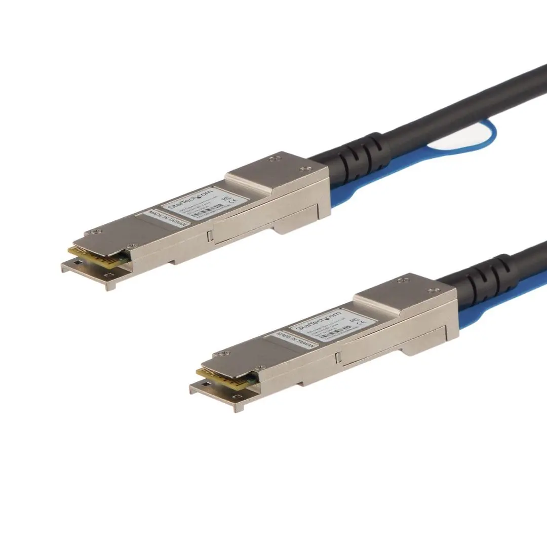 StarTech - Cisco QSFP-H40G-CU0-5M Compatible 0.5m 40G QSFP+ to QSFP+ DAC Twinax, 40G QSFP+ Copper DAC 40 Gbps Low Power Passive Transceiver Module DAC, Cisco Firepower C9200, 40GE Cable
