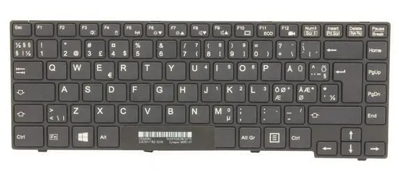 Fujitsu - Keyboard ISO (NORWEGIAN) Black