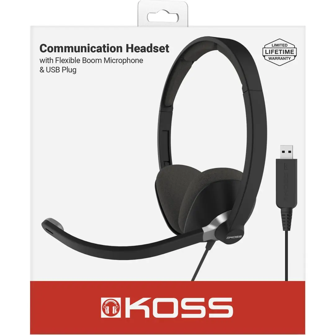 KOSS - Headset CS300 On-Ear USB Svart