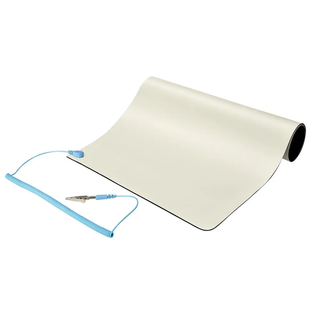 StarTech - 11x18in Anti Static Mat, ESD Mat for Electronics Repair, Anti Static Desk Mat w/Detachable Grounding Wire, ANSI/ESD S 4.1 Compliant, Flexible Thermoplastic Work Mat/Pad
