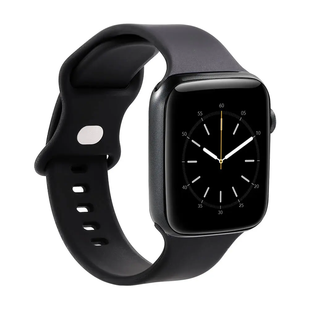 GEAR - Watchband Silicone BLACK Apple Watch 42/44/45
