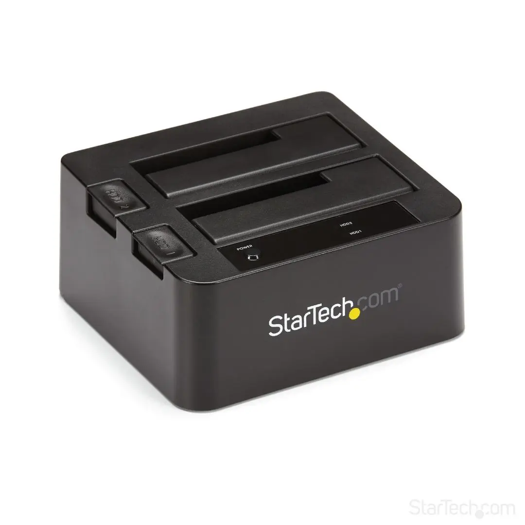 StarTech - Dual-Bay USB 3.1 to SATA Hard Drive Docking Station, USB 3.1 (10 Gbps) Hard Drive Dock, External 2.53.5 SATA IIIIII, SSDHDD Docking Station, Hot-Swap Hard Drive Bay