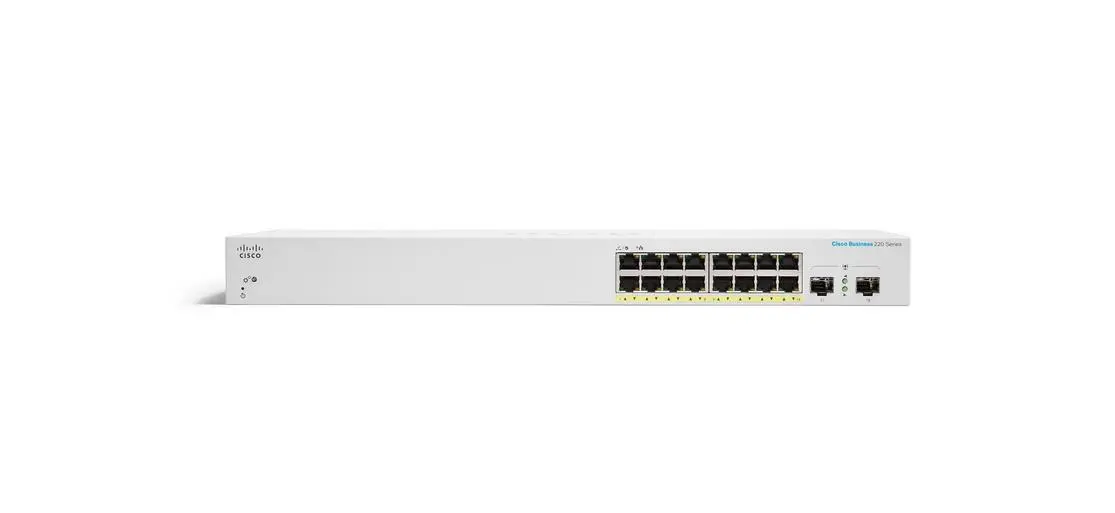 Cisco - Business 220 Series CBS220-16T-2G - switch - 18 porter - smart - rackmonterbar