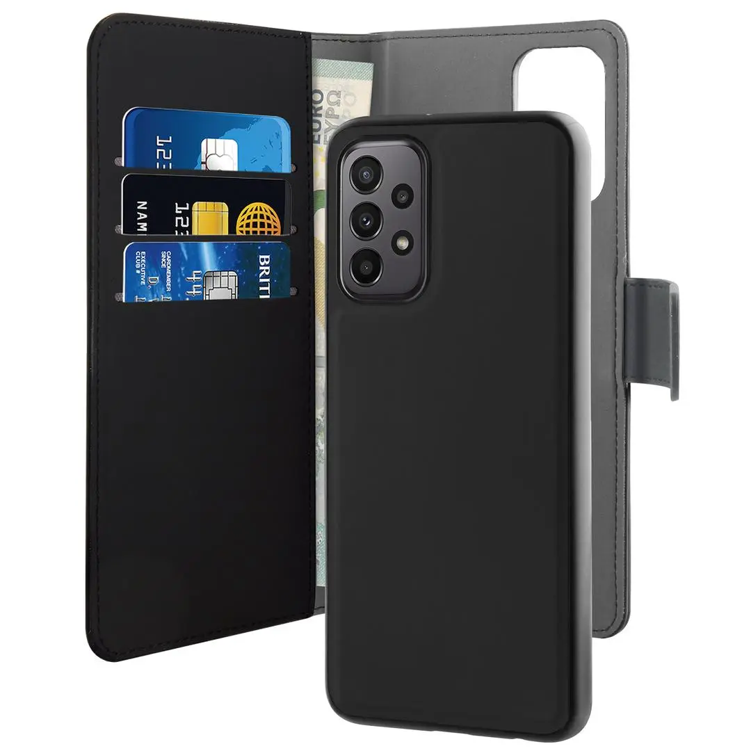 PURO - Samsung Galaxy A23 4G/5G wallet, detachable, Black