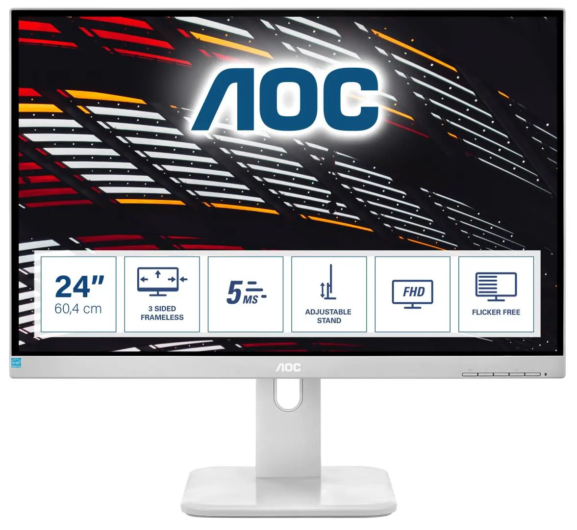 AOC - 24P1/GR - LED-skjerm - Full HD (1080p) - 23.8"
