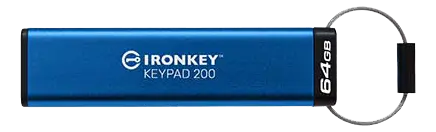 Kingston - IronKey Keypad 200 - USB-flashstasjon - 64 GB