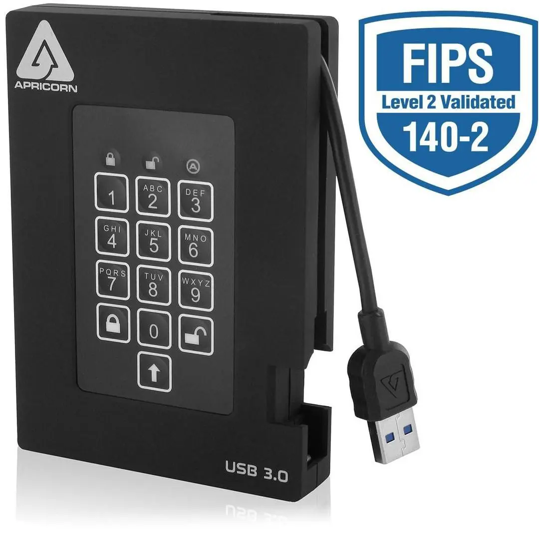 APRICORN - HDD 2TB Encrypted USB 3.0