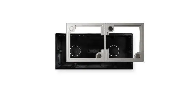 ECLER - Flush mount box + frame 2x