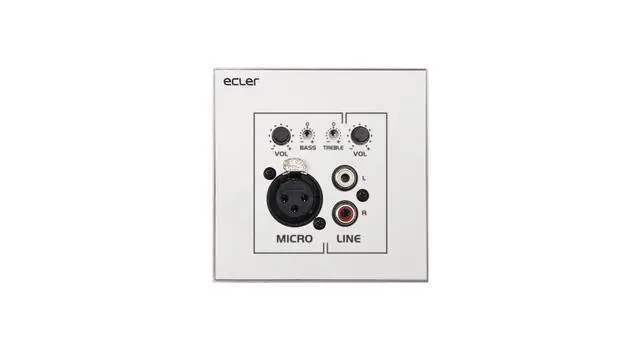 ECLER - 2 IN mixer talkover wall panel