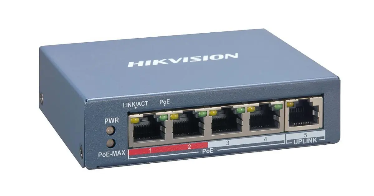 Hikvision - Pro Series DS-3E1105P-EI - switch - 4 porter
