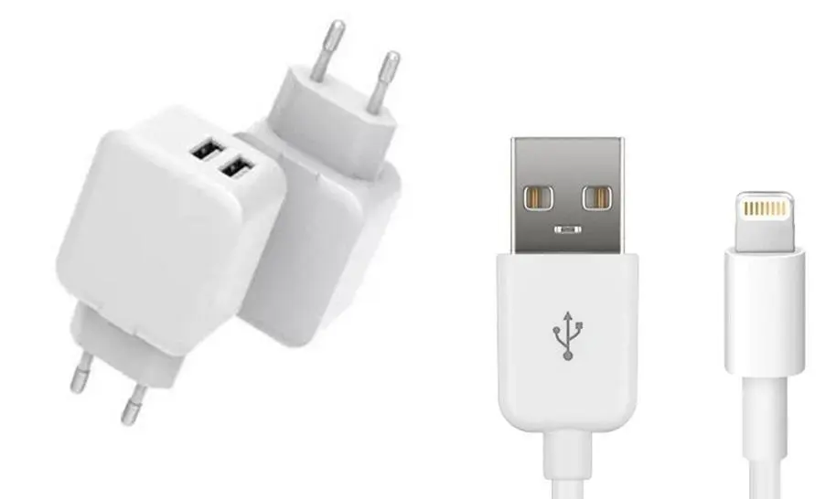 CoreParts - strømadapter - USB - 12 watt - med Lightning to USB cable (2m)